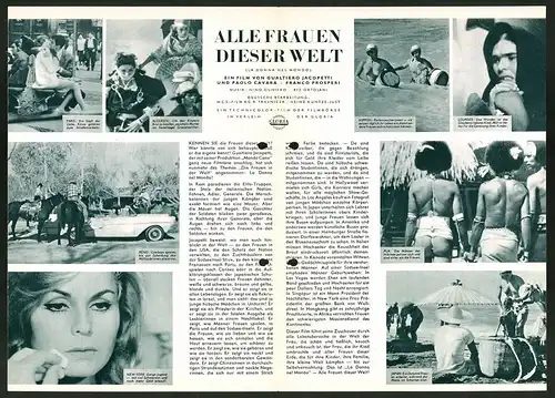 Filmprogramm IFB Nr. 6524, Alle Frauen dieser Welt, Gualtiero Jacopetti, Paolo Cavara, Dokumentarfilm