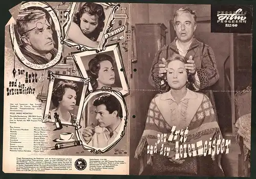 Filmprogramm PFP Nr. 132 /60, Der Arzt und der Hexenmeister, Vittorio De Sica, Marcello Mastoianni, Regie: M. Monicelli