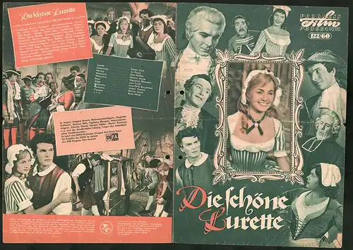 Filmprogramm PFP Nr. 122 /60, Die schöne Lurette, Evelyn Cron, Jiri Papez, Otto Mellies, Regie: Gottfried Kolditz