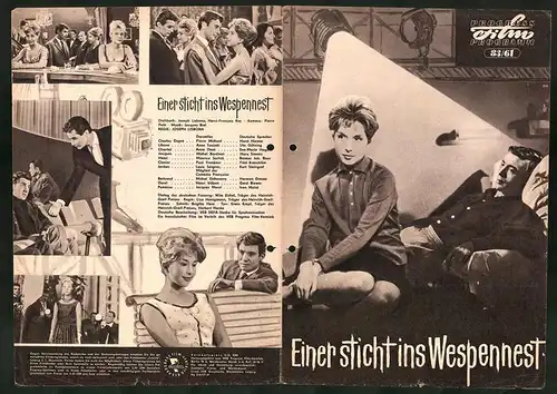 Filmprogramm PFP Nr. 83 /61, Einer sticht ins Wespennest, Pierre Michael, Anne Tonietti, Regie: Joseph Lisbona