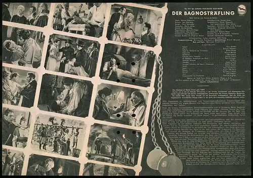 Filmprogramm IFB Nr. 391, Der Bagnosträfling, Paul Dahlke, Richard Häsussler, Regie: Gustav Fröhlich
