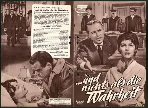 Filmprogramm DNF Nr. 3994, ...und nichts als die Wahrheit, O. W. Fischer, Marianne Koch, Regie: Franz Peter Wirth