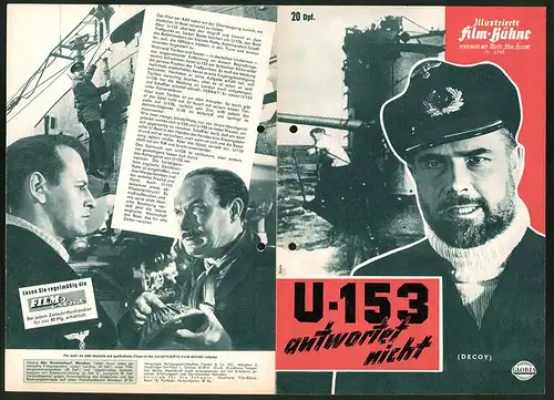 Filmprogramm IFB Nr. 6298, U-153 antwortet nicht, Edward Judd, Albert Lieven, Regie: C. M. Pennington Richards