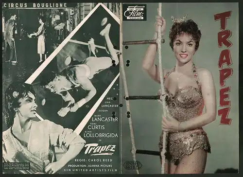 Filmprogramm DNF, Trapez, Gina Lollobrigida, Burt Lancaster, Toni Curtis, Regie: Carol Reed