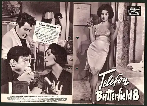 Filmprogramm DNF, Telefon Butterfield 8, Elizabeth Taylor, Laurence Harvey, Regie: Daniel Mann