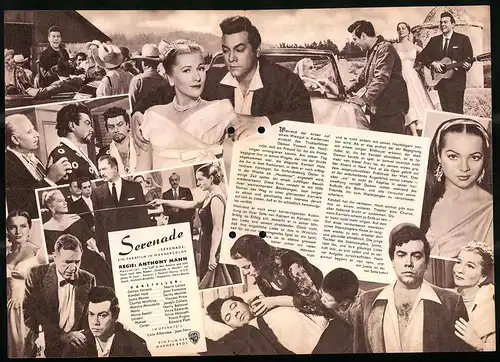 Filmprogramm IFB Nr. 3377, Serenade, Mario Lanza, Joan Fontaine, Sarita Montiel, Regie: Anthony Mann