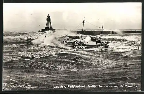 AK IJmuiden, Reddingboot Neeltje Jacoba verlaat de Pieren, Seenotrettung