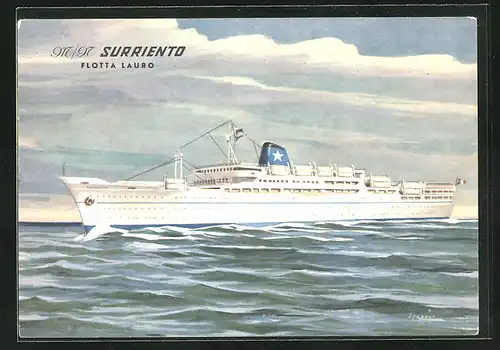 AK Passagierschiff MM Surriento, Flotta Lauro