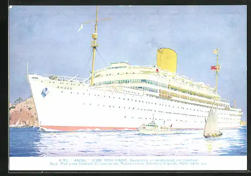 AK Passagierschiff RMS Andes, Royal Mail Lines