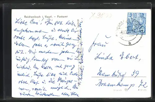 AK Reichenbach i. Voigtl., Postamt