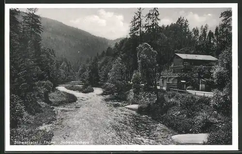 AK Schwarzburg, Schwarzatal, Gasthof Schweizerhaus