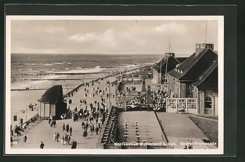 AK Westerland /Sylt, Strandpromenade