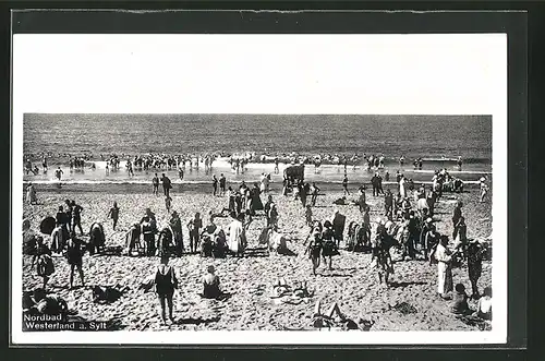 AK Westerland /Sylt, Strandleben im Sommer