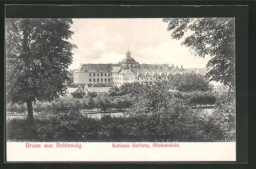 AK Schleswig, Rückansicht Schloss Gottorp