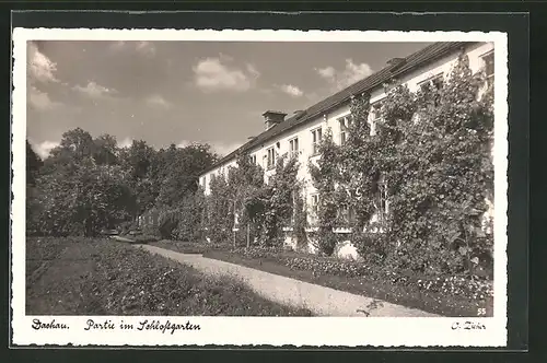 AK Dachau, Partie im Schlossgarten