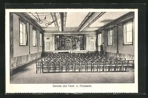 AK St. Ludwig am Main, Benedictiner-Missions-Seminar, Inneres des Turn- und Festsaales