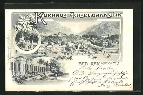 Künstler-AK Bad Reichenhall, Kurhaus Achselmannstein