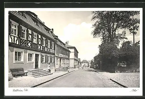 AK Hofheim /Ufr., Landgerichtsstrasse mit Gasthaus zur Krone