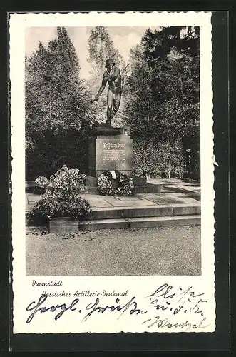 AK Darmstadt, Hessisches Artillerie-Denkmal