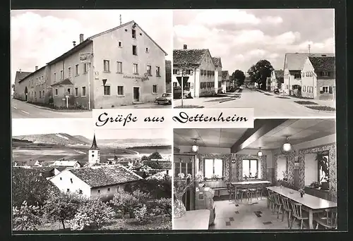 AK Dettenheim / Weissenburg, Gasthaus Zur Sonne, Strasse im Sonnenschein