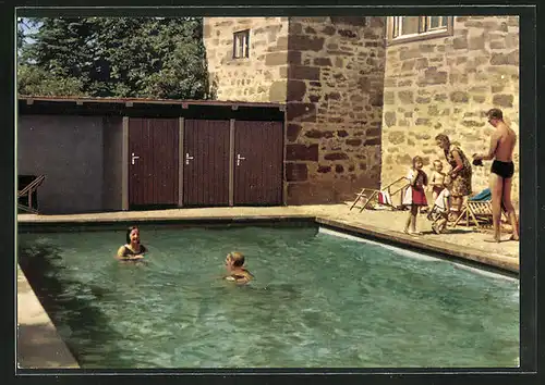 AK Manau / Hofheim, Hotel Bettenburg mit Schloss