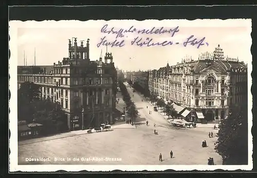 AK Düsseldorf, Blick in die Graf-Adolf-Strasse