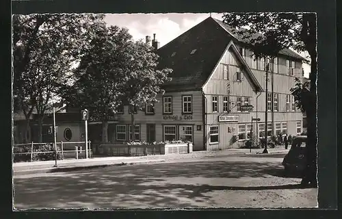 AK St. Andreasberg /Harz, Kurhotel u. Café Schützenhaus Bes. Albert Schmidt
