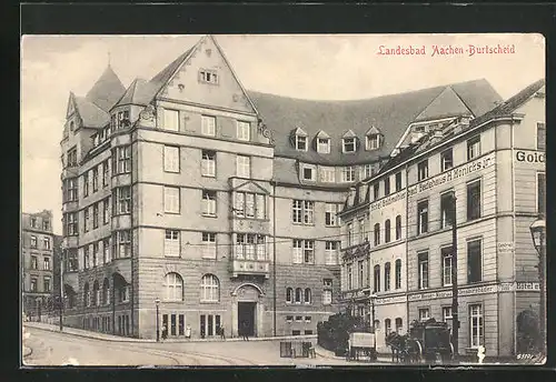 AK Aachen-Burtscheid, Hotel Goldmühlenbad, Badehaus H. Mönicks jr.