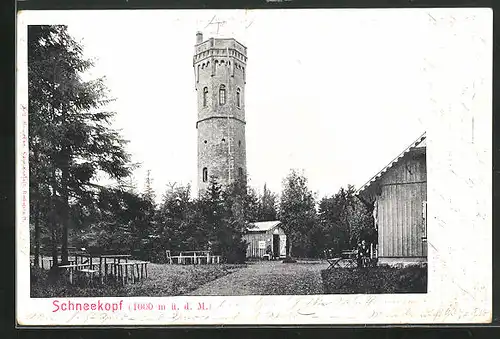 AK Gehlberg, Gasthaus Schneekopf und Turm