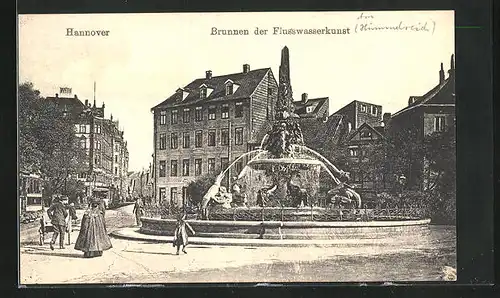 AK Hannover, Brunnen der Flusswasserkunst