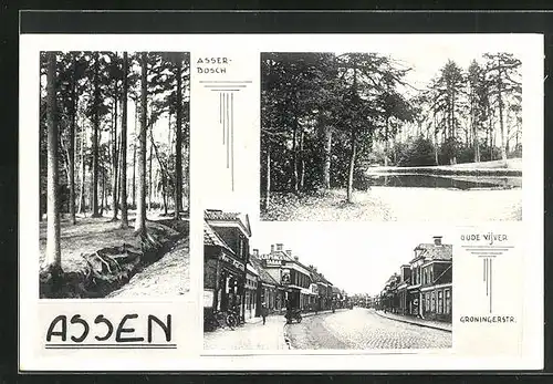 AK Assen, Asserbosch, Oude Vijver Groningerstr
