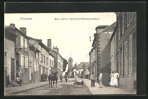 AK Vouziers, Coblenzerstrasse, Rue Désiré Geulliot