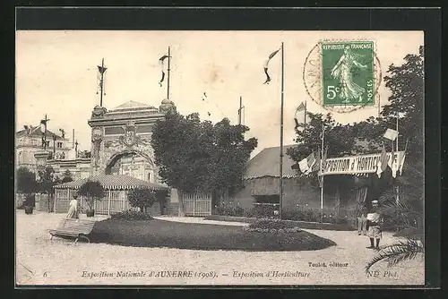 AK Auxerre, Exposition Nationale 1908, Exposition d`Horticulture