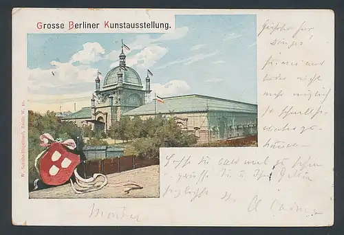 AK Berlin, Grosse Kunst-Ausstellung 1901, Gebäudeansicht