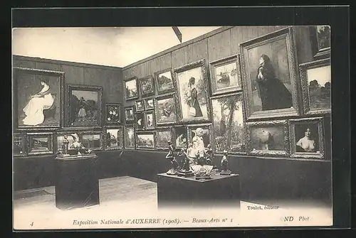 AK Auxerre, Exposition Nationale 1908, Beaux Arts