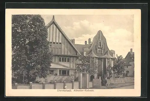 AK Darmstadt, Künstler-Kolonie, eine Villa