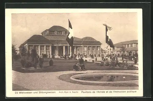 AK Bern, Pavillons de l`Armée et de l`Instruction publique, Ausstellung Wehrwesen und Bildungswesen