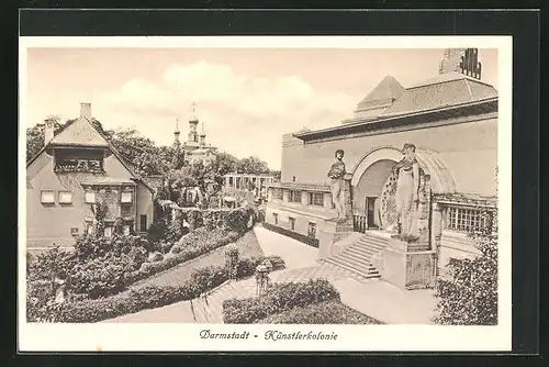 AK Darmstadt, Künstlerkolonie bei Sonnenschein