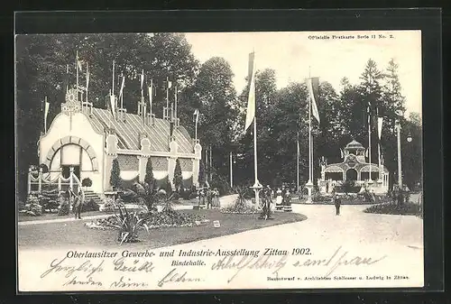 AK Zittau, Oberlausitzer Gewerbe- & Industrie-Ausstellung 1902, Bindehalle