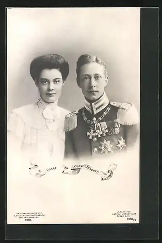 AK Kronprinz Wilhelm von Preussen, Unser Kronprinzenpaar