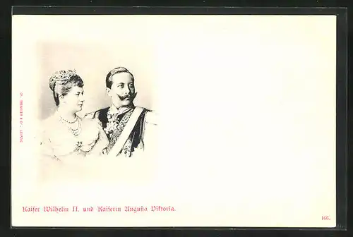 AK Kaiser Wilhelm II. und Kaiserin Augusta Victoria im Portrait