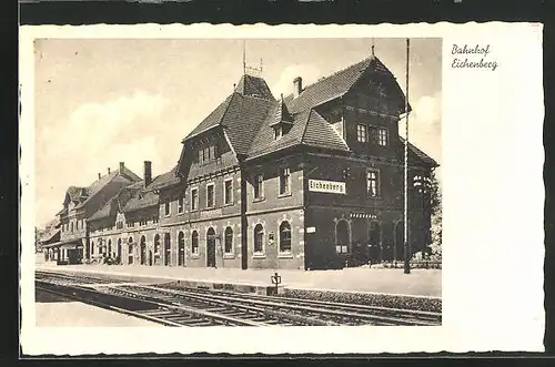 AK Eichenberg, Bahnhof von der Gleisseite