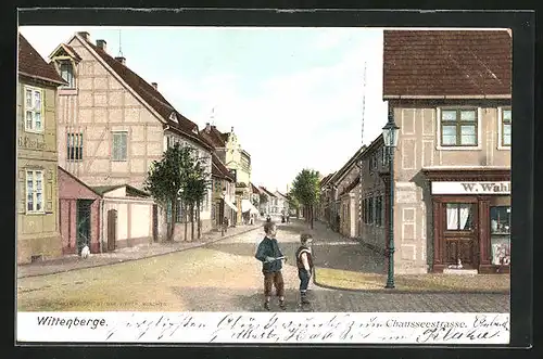 AK Wittenberge, Blick in die Chausseestrasse