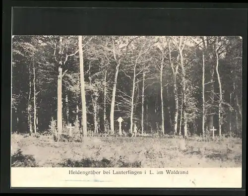 AK Lauterfingen i.L., Heldengräber am Waldrand