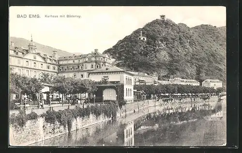 AK Bad Ems, Kurhaus mit Bäderley
