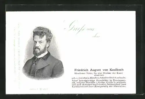 AK Portrait Friedrich August von Kaulbach