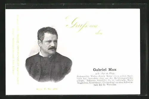AK Portrait des Malers Gabriel Max