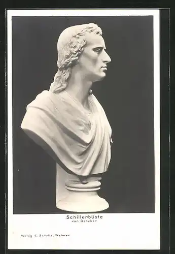 Künstler-AK Friedrich von Schiller, Büste von Daneker