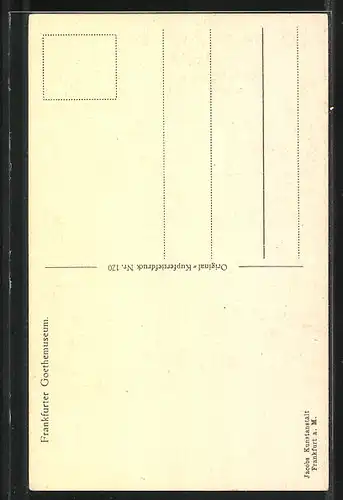 Künstler-AK Frankfurt, Goethe-Museum, Frau Rat, Goethe u. d. Meklenburgischen Prinzessinnen