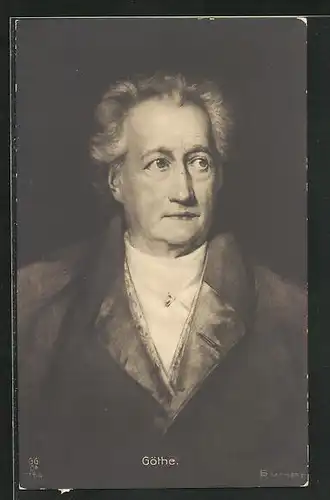 Künstler-AK Porträt des Dichters Johann Wolfgang Goethe